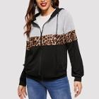 Romwe Color Block Raglan Sleeve Zip Up Hoodie