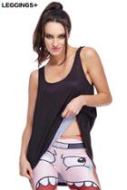 Romwe Romwe Black Sleeveless T-shirt