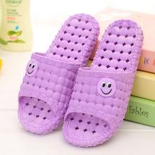 Romwe Smiley Emoji Detail Solid Slippers