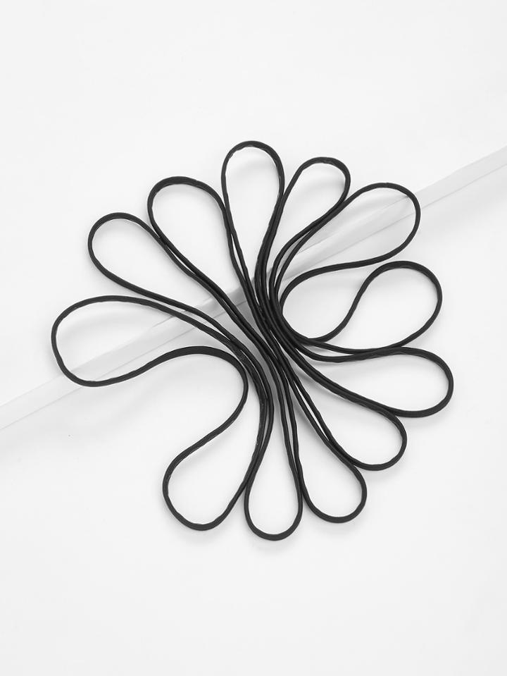 Romwe Plain Hair Tie 6pcs