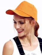 Romwe Orange Basic Cotton Baseball Hat