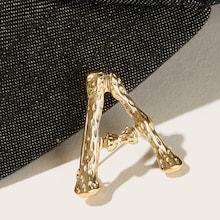 Romwe Letter Shaped Brooch 1pc