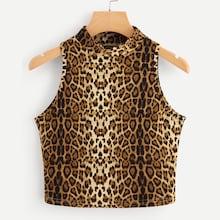 Romwe Leopard Print Top