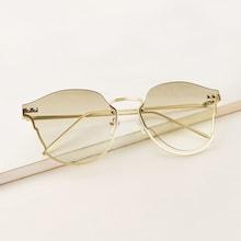 Romwe Semi Rimless Frame Sunglasses