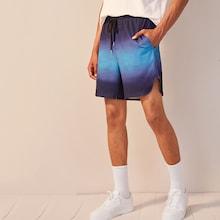 Romwe Guys Ombre Drawstring Waist Bermuda Dolphin Shorts