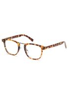 Romwe Brown Tortoise Frame Clear Lens Glasses