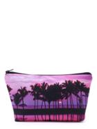Romwe Palm Tree Print Makeup Bag