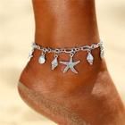 Romwe Starfish & Shell Chain Anklet