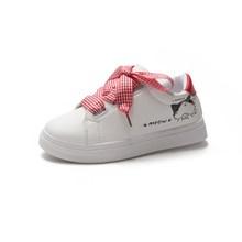 Romwe Cat Print Gingham Lace-up Sneakers
