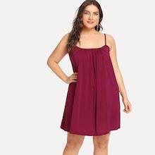 Romwe Plus Solid Cami Dress