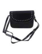 Romwe Black Pu Leather Small Handbag