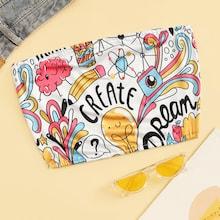 Romwe Cartoon & Letter Print Tube Top