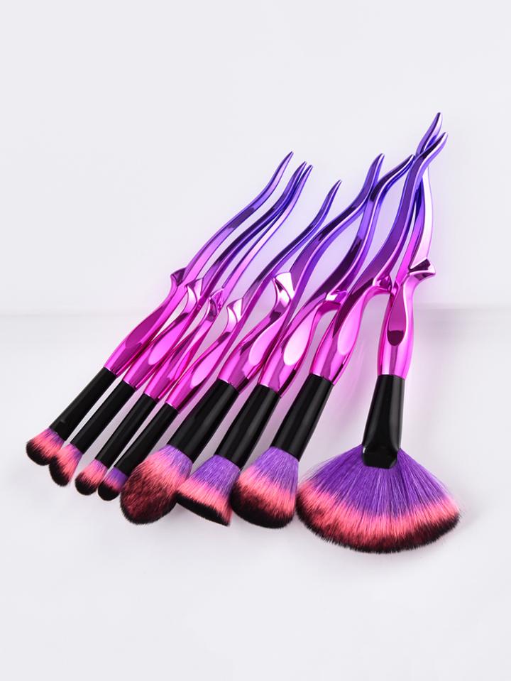Romwe Ombre Bristle Makeup Brush 8pcs