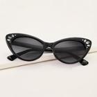 Romwe Rhinestone Decor Cat Eye Sunglasses