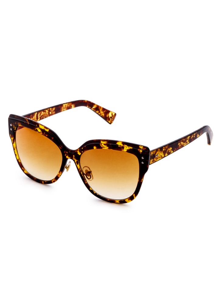 Romwe Tortoise Shell Gold Lens Sunglasses