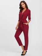 Romwe Wrap And Tie Detail Tailored Jumpsuit