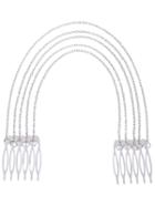 Romwe Silver Metal Chain Comb Hair Accessories