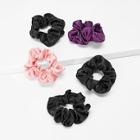 Romwe Plain Satin Hair Tie 5pcs