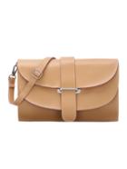 Romwe Buckle Closure Double Layer Clutch