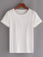 Romwe White Wing Print Short Sleeve T-shirt