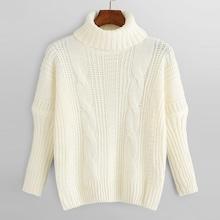 Romwe High Neck Solid Jumper
