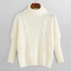 Romwe High Neck Solid Jumper