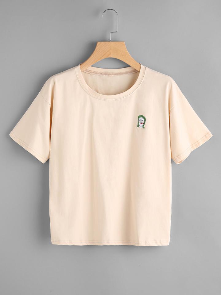 Romwe Avatar Embroidered Tee