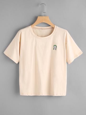 Romwe Avatar Embroidered Tee