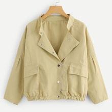 Romwe Zip Detail Pocket Jacket