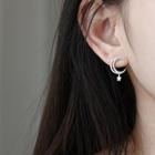 Romwe Star & Rhinestone Moon Stud Earrings