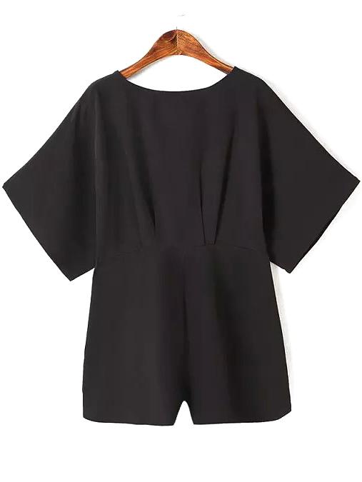 Romwe Round Neck Loose Jumpsuit