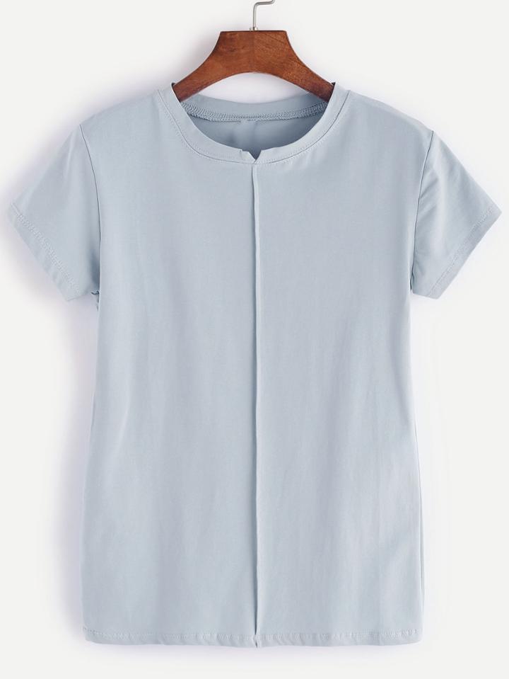 Romwe Stitch Detail Tee