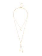 Romwe Layered Chain Lariat Necklace