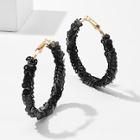 Romwe Sequin Decor Hoop Earrings 1pair