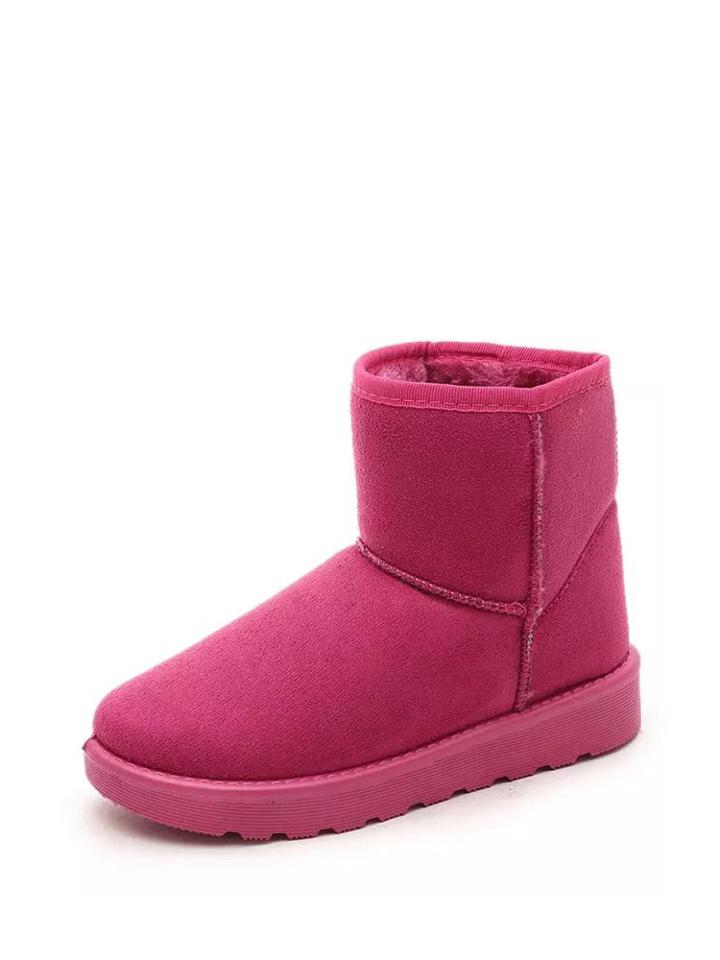 Romwe Faux Fur Flat Ankle Boots