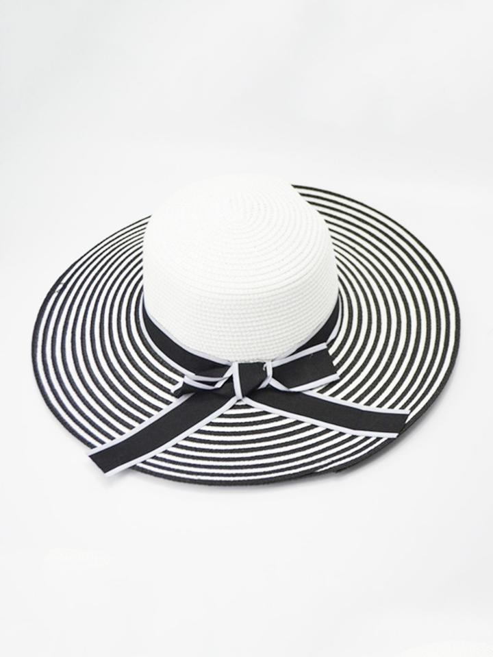 Romwe Bow Tie Band Fedora Hat