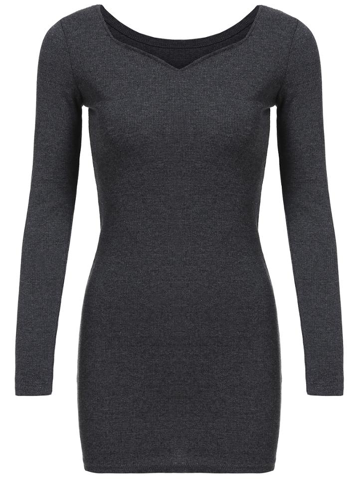 Romwe Heart Shape Collar Long Jumper
