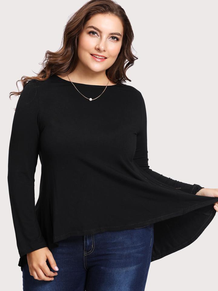 Romwe Bow Detail Basic Tee