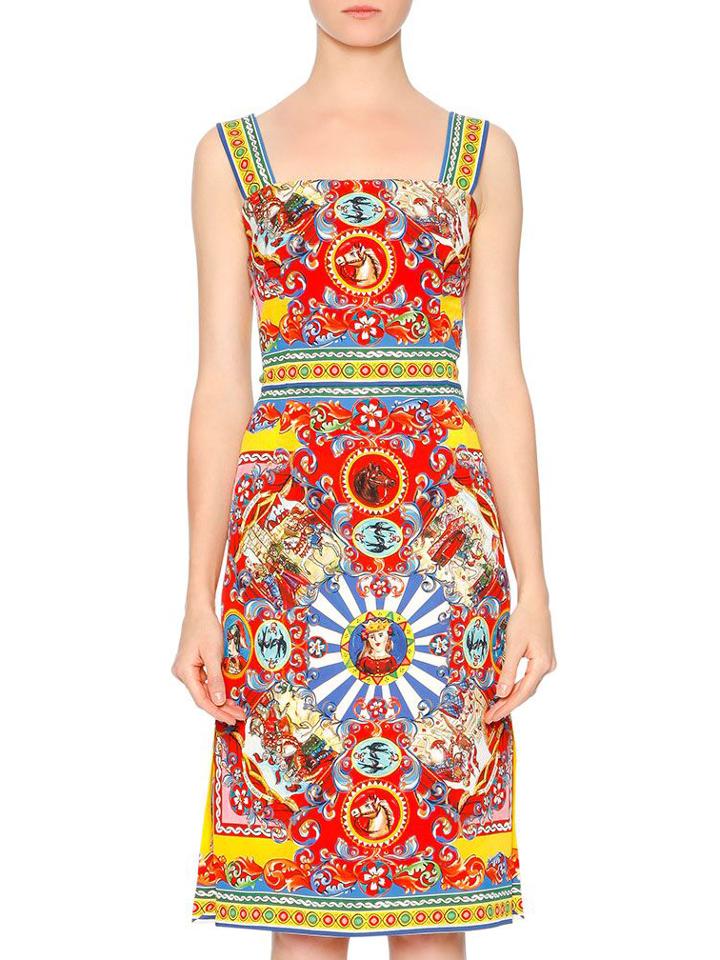 Romwe Multicolor Spaghetti Strap Sleeveless Print Dress