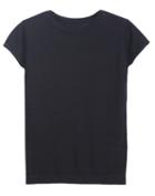 Romwe Round Neck Short Sleeve Black T-shirt