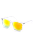 Romwe Clear Frame Yellow Lens Sunglasses
