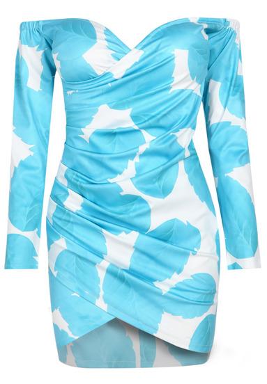 Romwe Off-shoulder Cross Bodycon Dress