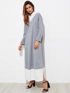 Romwe Heather Knit 2 In 1 Dress
