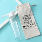 Romwe Letter Print Water Bottle 500ml With Bag