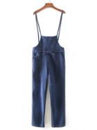 Romwe Tie Waist Ankle Jeans With Strap