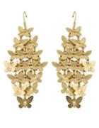 Romwe Gold Butterfly Drop Earring
