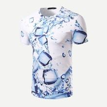 Romwe Men Ice Cubes Print Tee