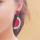 Romwe Watermelon Cut Design Earrings