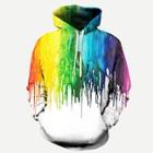 Romwe Guys Paint Drip Print Hooded Sweatshirt