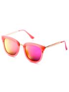 Romwe Pink Metal Trim Sunglasses